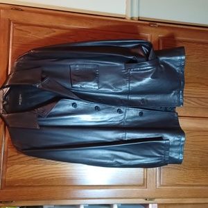 Mens 3/4 Length Leather Coat